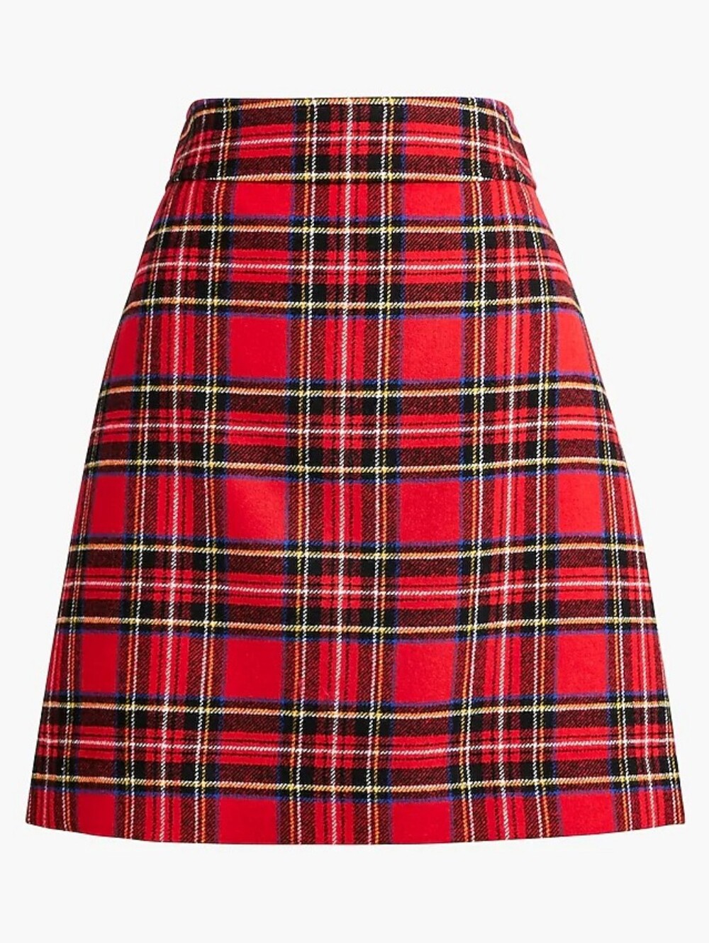 J Crew Red Plaid A-Line Skirt NWOT